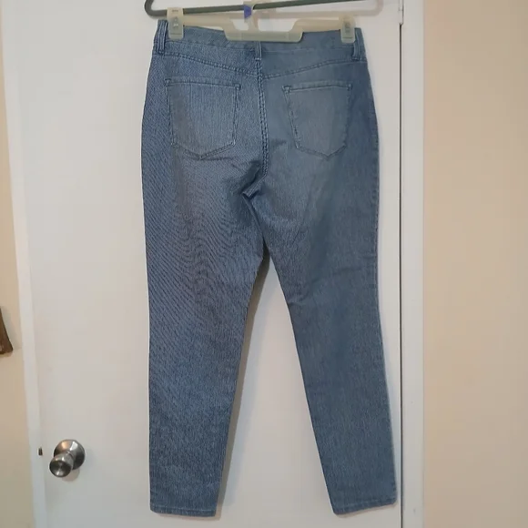 Bandolino Blue Denim Pinstripe Jeans - Picture 2 of 6